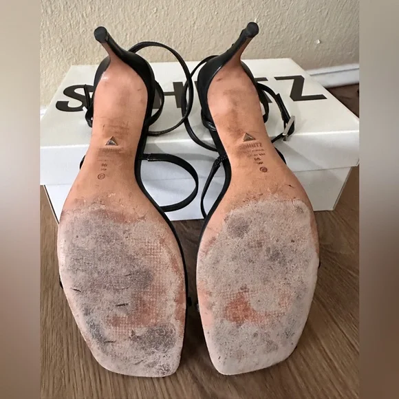 SCHUTZ Ameena Black Strappy Heels size 9 - Picture 6 of 8